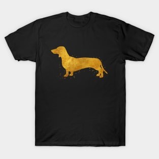 Dachshund dog golden art T-Shirt